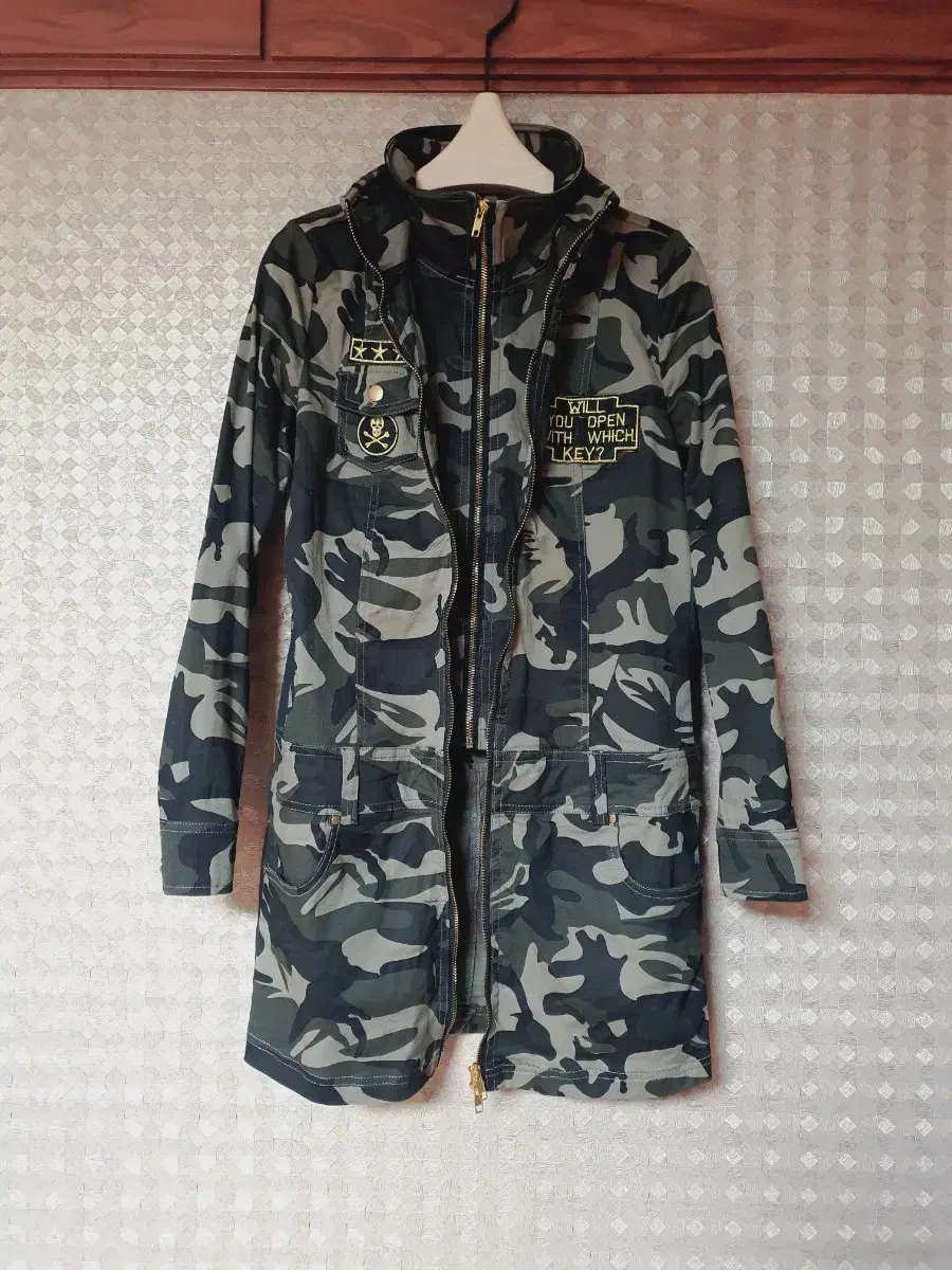 Sexy Shibuya Girl Y2K Death Rize Goth Punk Slim Fit Military Camo Long Coat