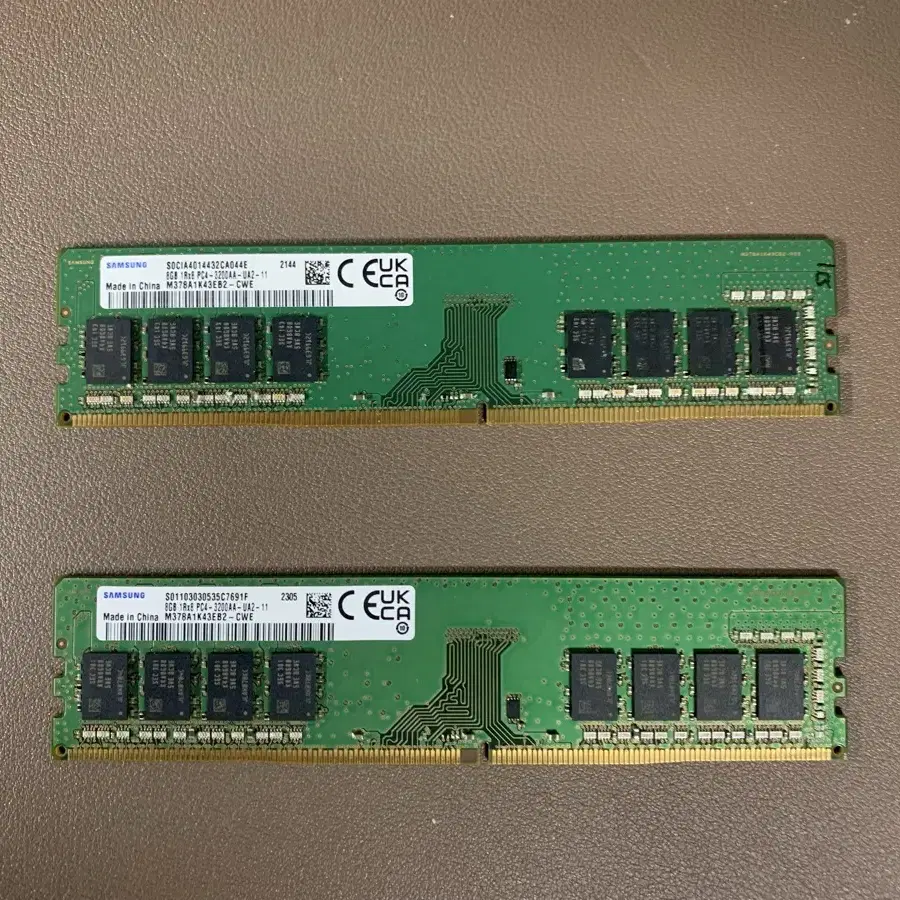 삼성 ddr4 8G 램 두개(16G)팝니다