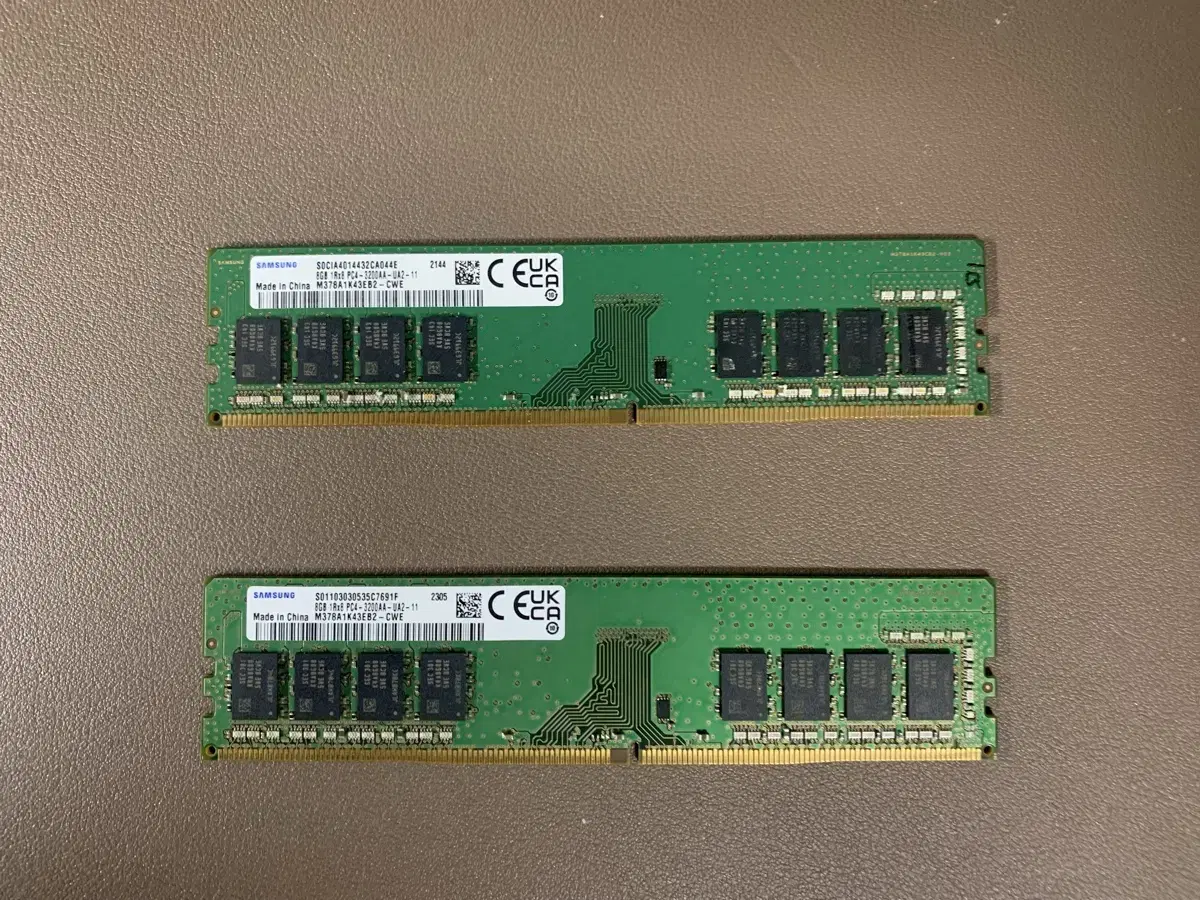 삼성 ddr4 8G 램 두개(16G)팝니다