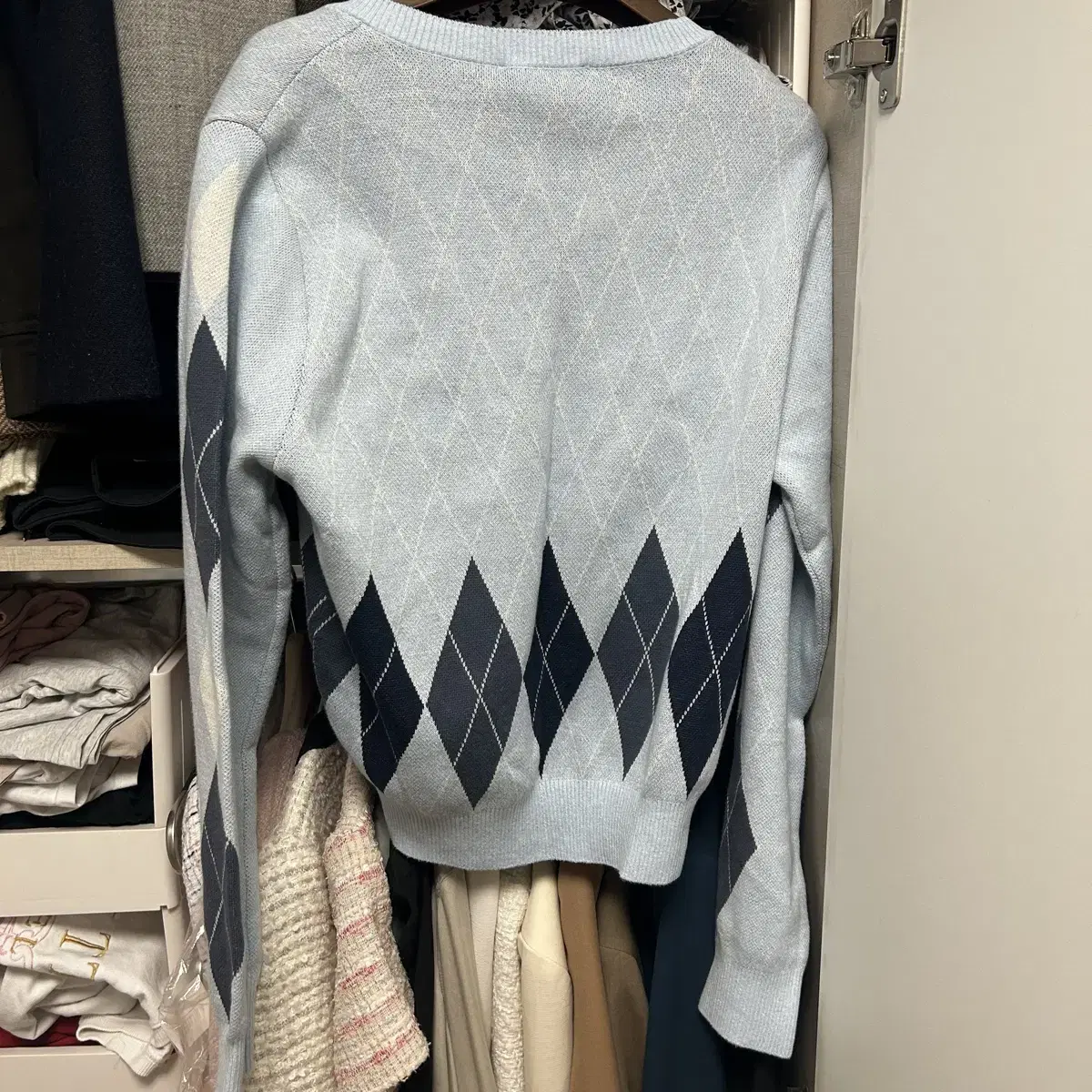 프론트로우 Argyle Knit Pullover 아가일니트풀오버봄가을니트