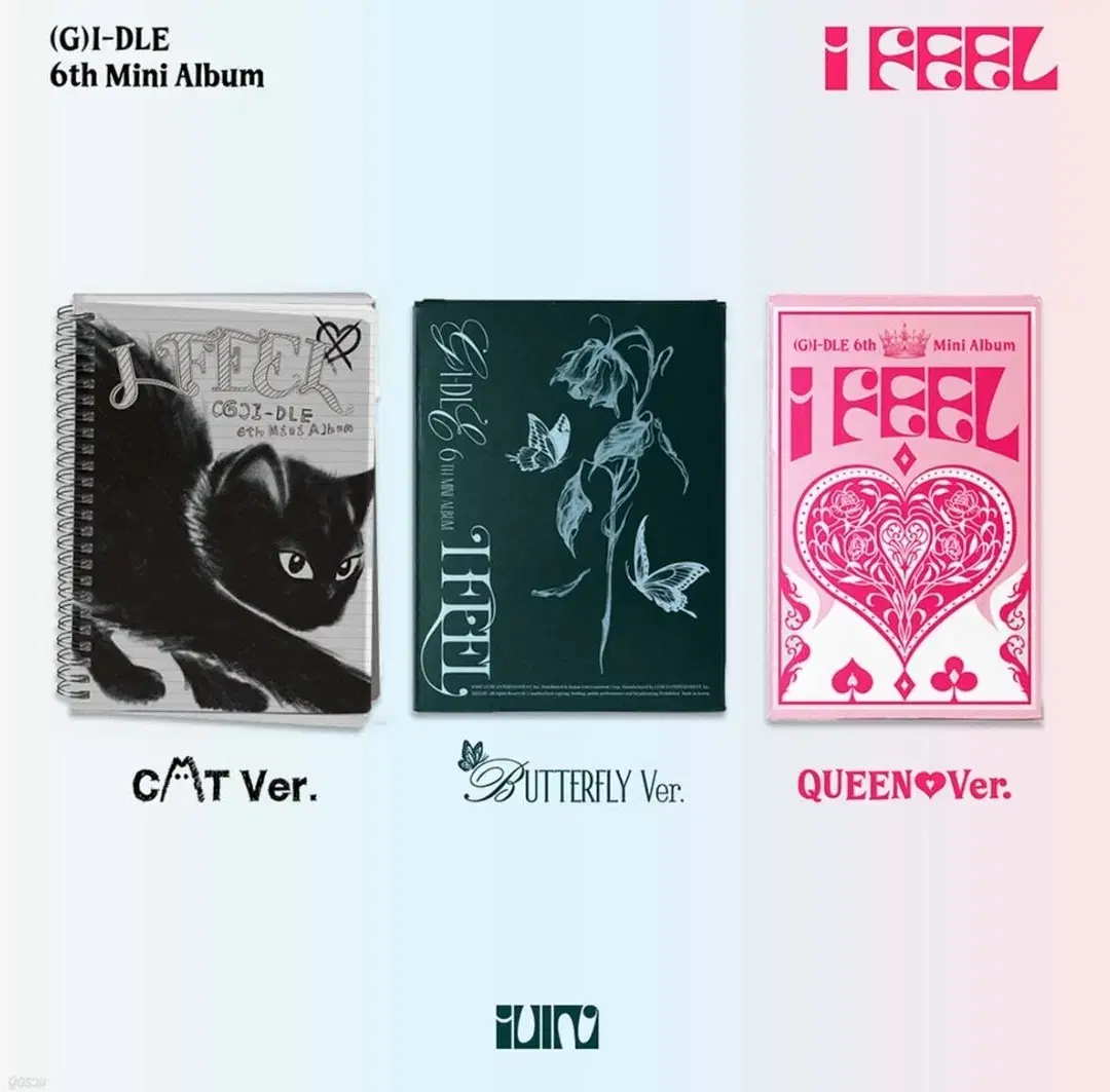 IDLE I FEEL CAT.ver, QEEN.ver (including photocard)