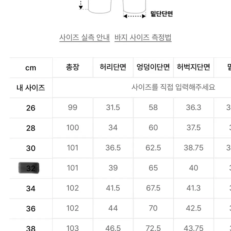 [새상품]무신사 스탠다드 데님 벌룬팬츠 32