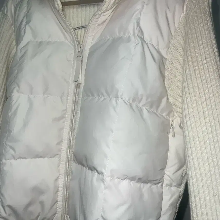 썬러브) Heart Hybrid Down Jacket Ivory