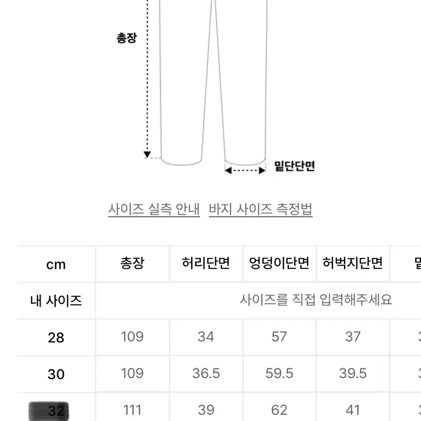 [새상품]세븐셀라 더티 워싱 팬츠 32