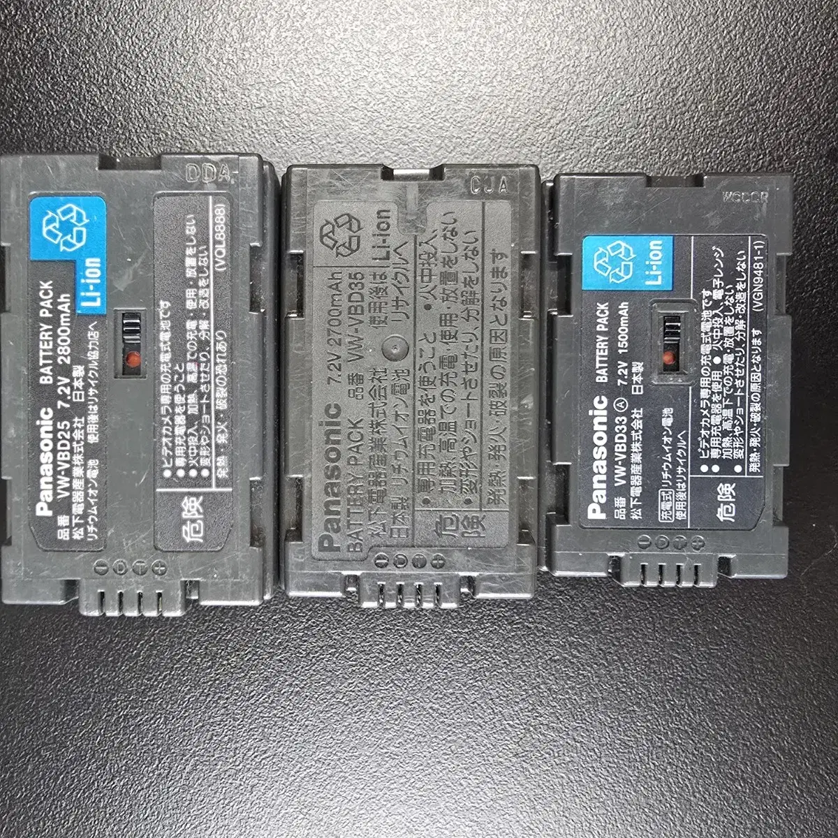 파나소닉 정품 캠코더 배터리 VW-VBD25 2800mAh