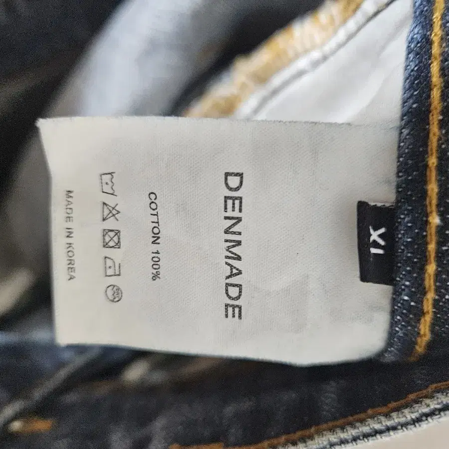 덴메이드 deep washed selvedge denim XL