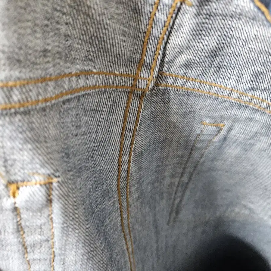 덴메이드 deep washed selvedge denim XL