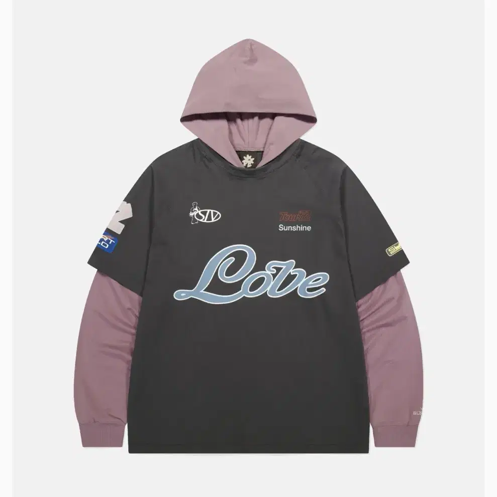 (새상품) SUNLOVE Team Layered Hooded Tee