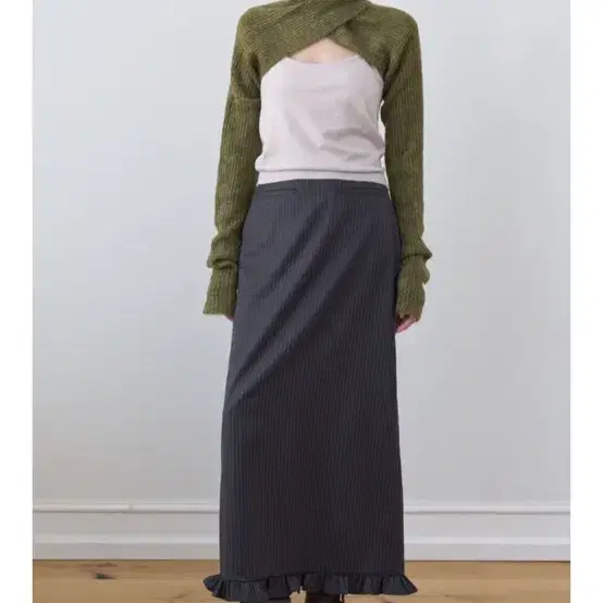 마조네 프릴 롱스커트 새제품 frill long skirt