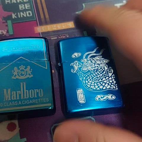 파랑색 Marlboro 청룡 지포라이터