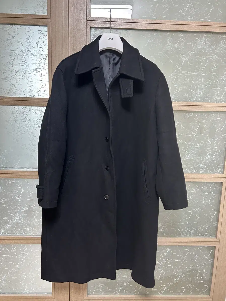 COUR MTR BALMACAN COAT BLACK L SIZE