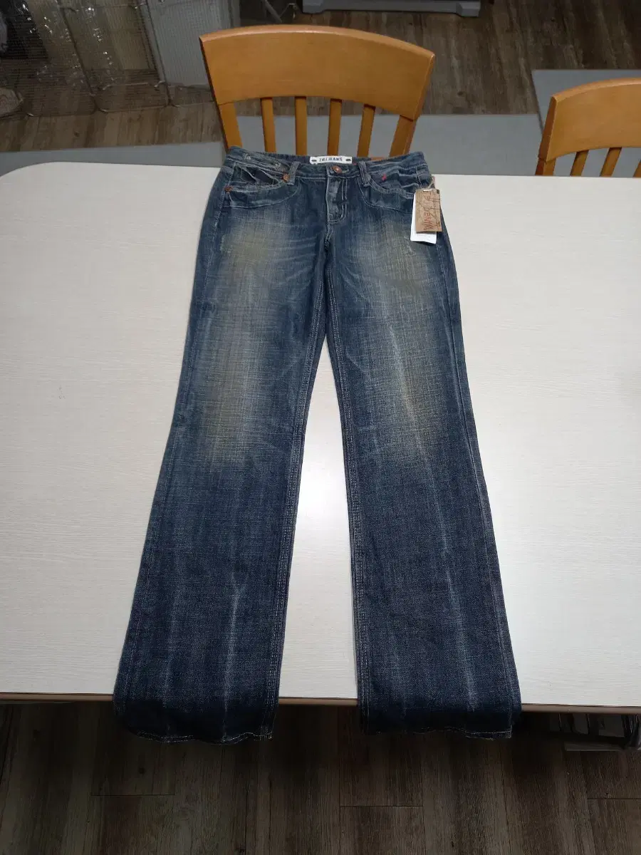 26 새상품 TBJ Jeans Kor 워싱 일자 배색진 26-559