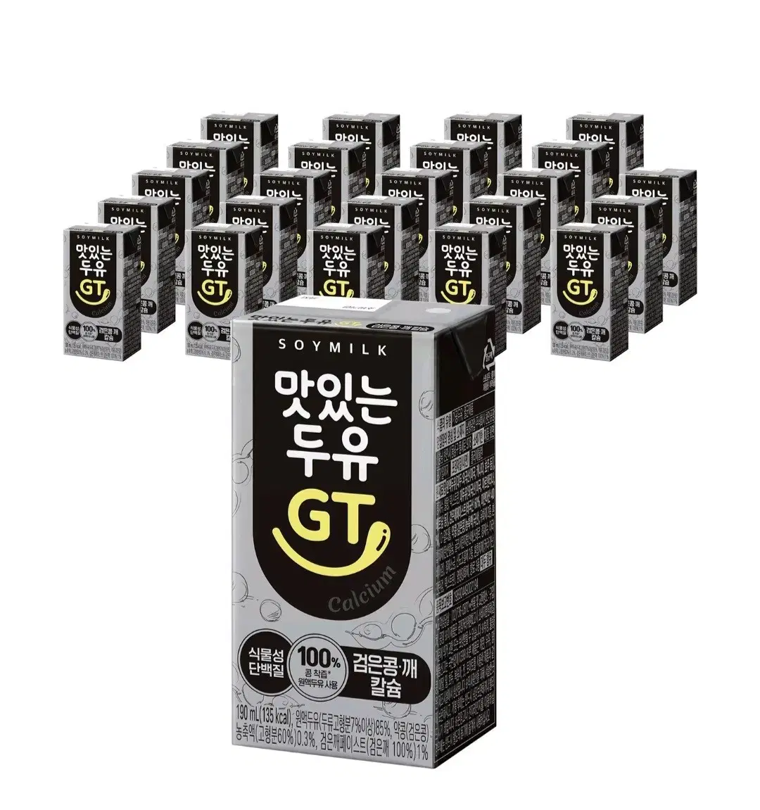 맛있는두유GT 검은콩 깨 칼슘, 190ml, 24개 (무료배송)