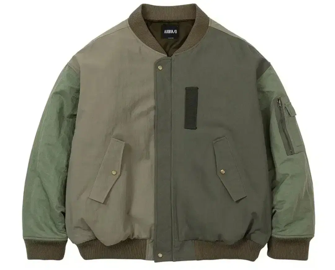 Fourfold Nylon Mixed Bomber Jacket