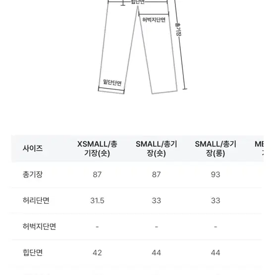 위드윤 논페이드 생지 슬림핏데님 S