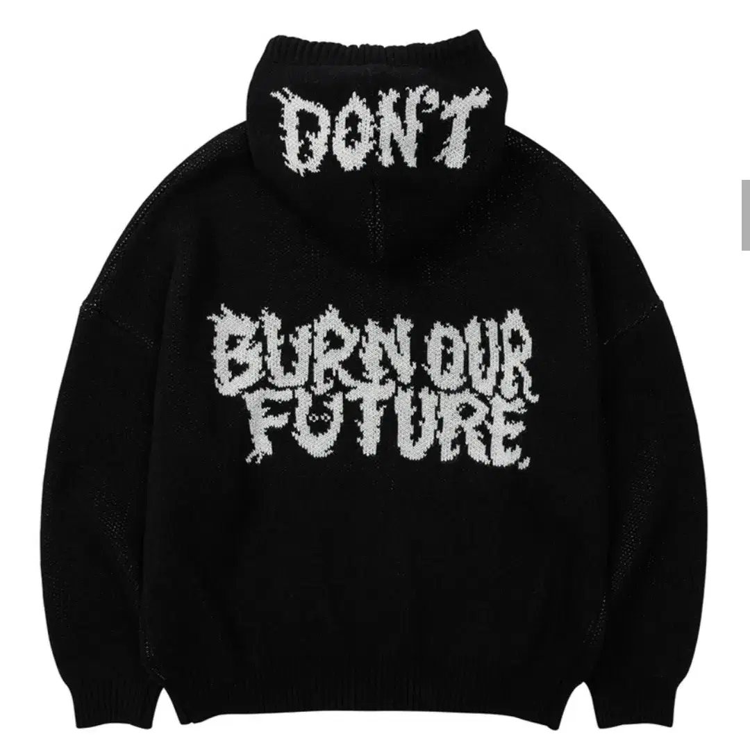 DBOF Wool Knit Zip-Up Hoodie [BLACK]