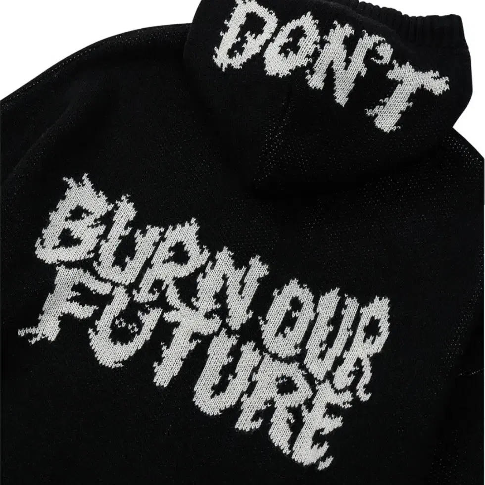 DBOF Wool Knit Zip-Up Hoodie [BLACK]