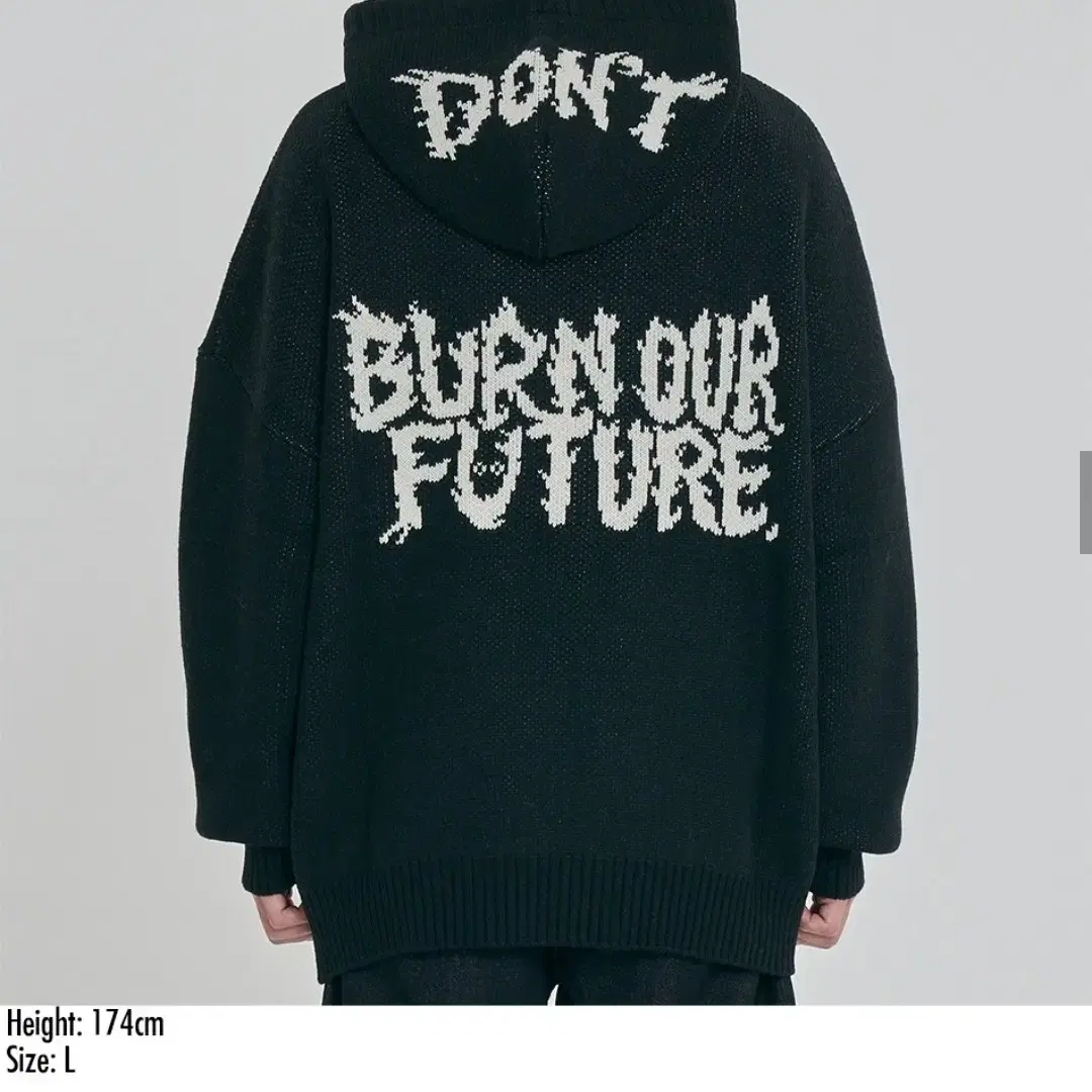 DBOF Wool Knit Zip-Up Hoodie [BLACK]