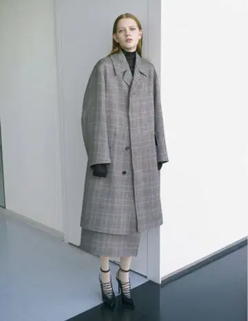 오라리 17AW 글렌체크 코트 0