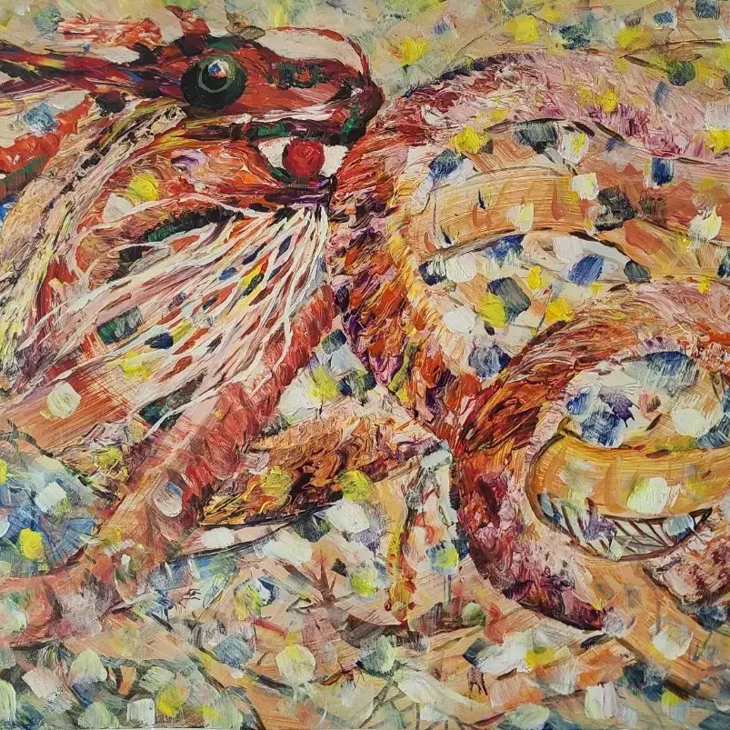 등국원, 신춘  지본유화, 50x76cm, 2000년.