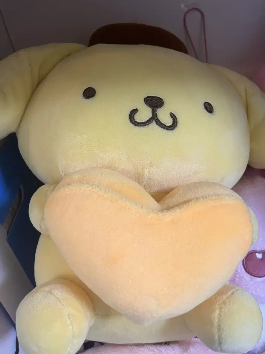 산리오 폼폼푸린 하트 인형