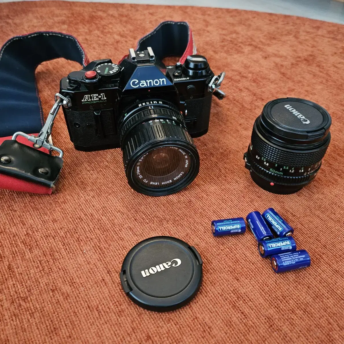 Canon AE-1P + 2 lenses