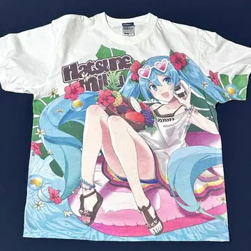 하츠네 미쿠 풀 그래픽 티셔츠 여름용 Ver.