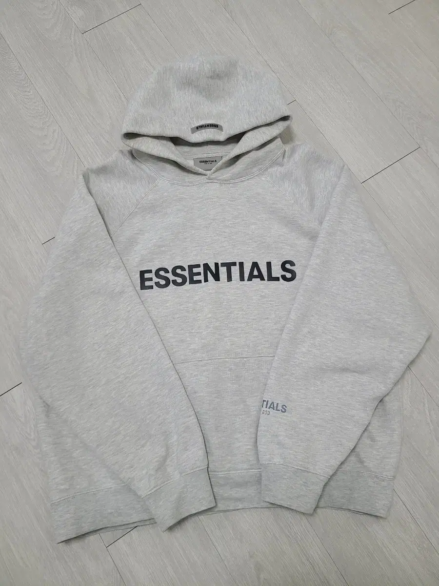 정품 피어오브갓 ESSENTIALS 에센셜 3D 실리콘 아플리케 풀오버