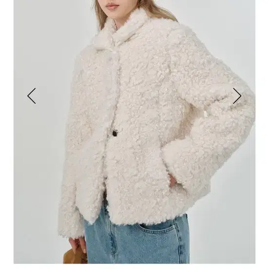 Ivory Bouffant Eco-Fur Jacket