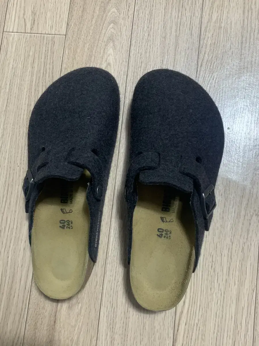 Birkenstock Boston UK7 260 울 소재 클로그 버켄스탁