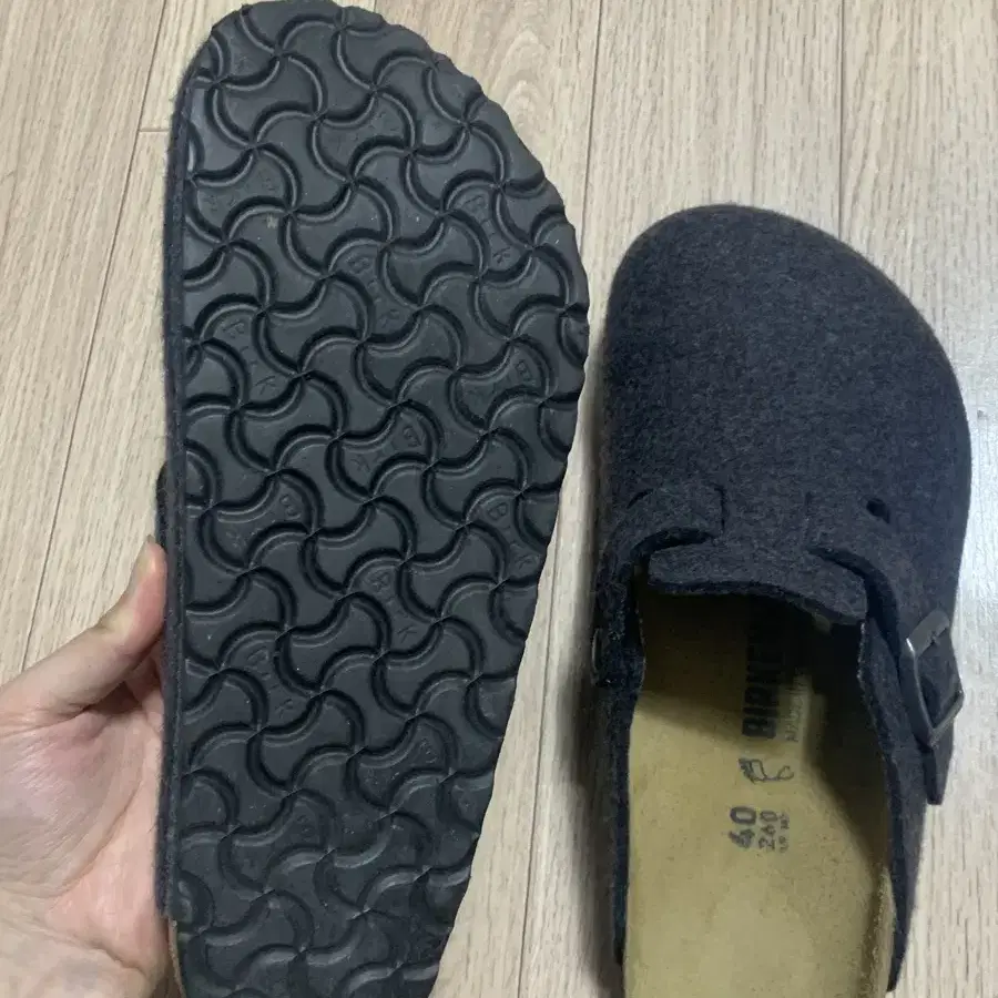 Birkenstock Boston UK7 260 울 소재 클로그 버켄스탁