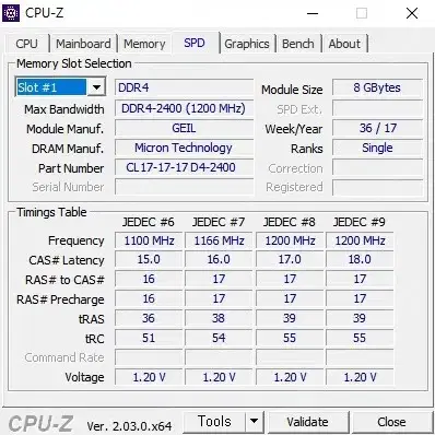 GeIL DDR4-2400 CL17 EVO X 블랙 RGB (8GB)x2