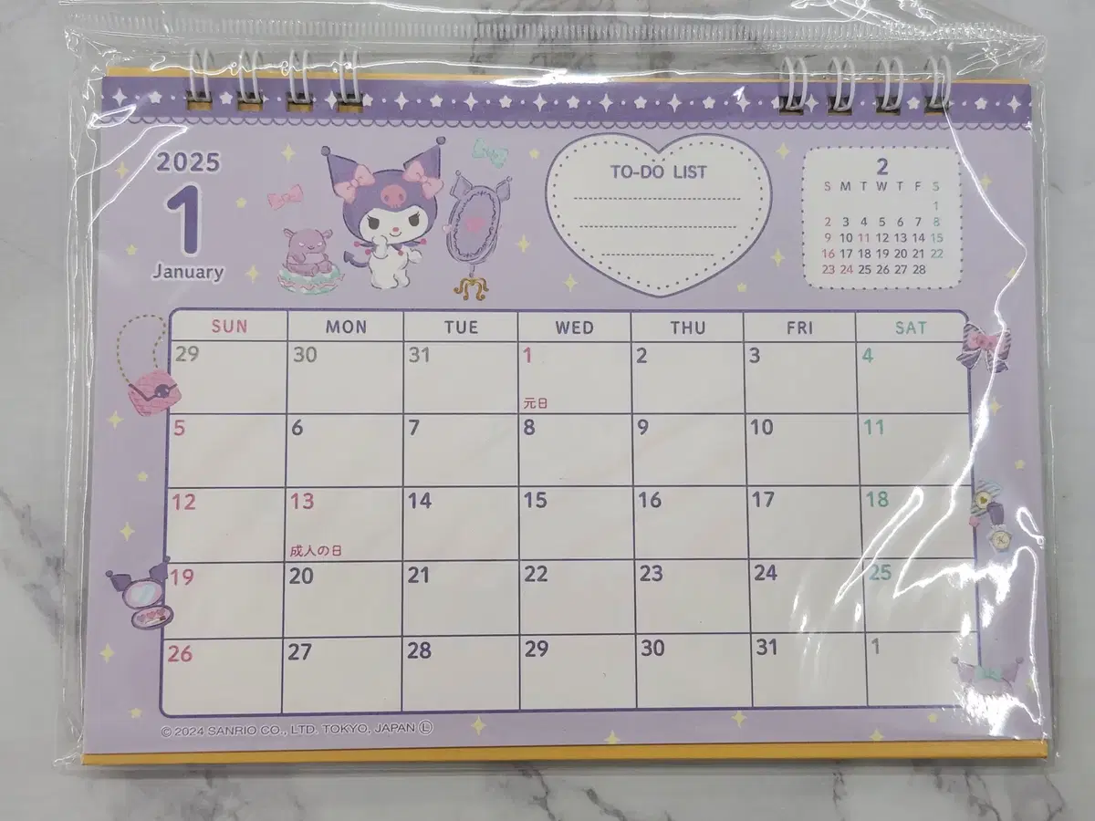 Sanrio 2025 Calendar Kuromi My Melody Cinnamoroll Pocachiko