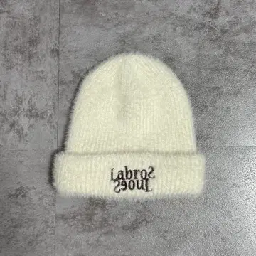 라브로스 화이트 니트 모자