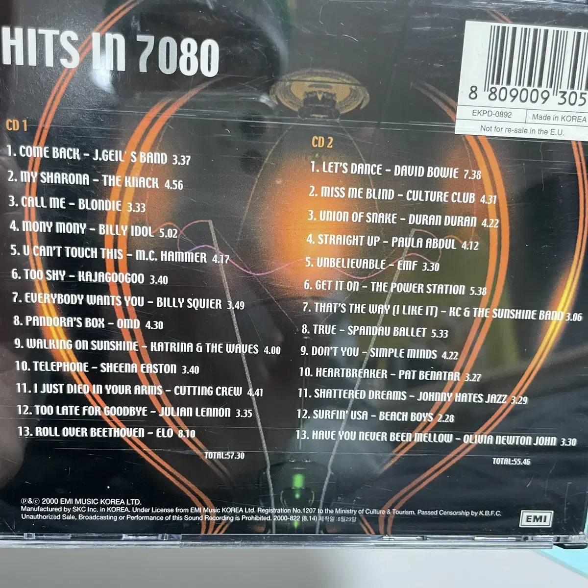 [중고음반/CD] 팝컴필레이션 HITS IN 7080 (2CD)