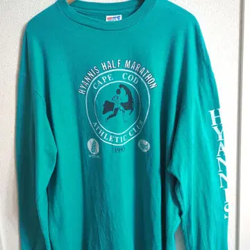 레어한 90년대 USA제 헤인즈 빈티지 롱 슬리브 마라톤