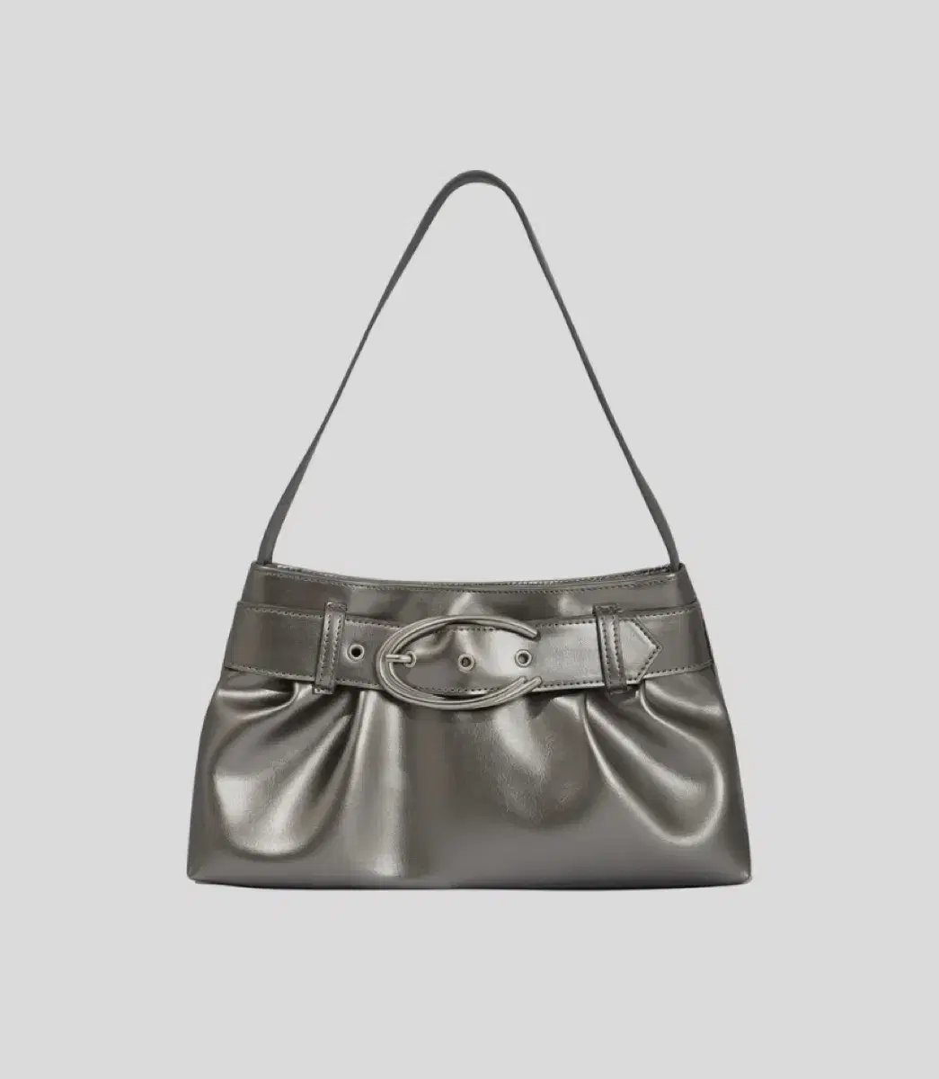 큐리티 C BELTED HOBO BAG_SILVER