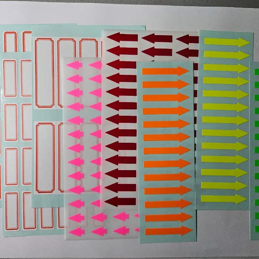 견출지&화살표 스티커 15종 세트 판매