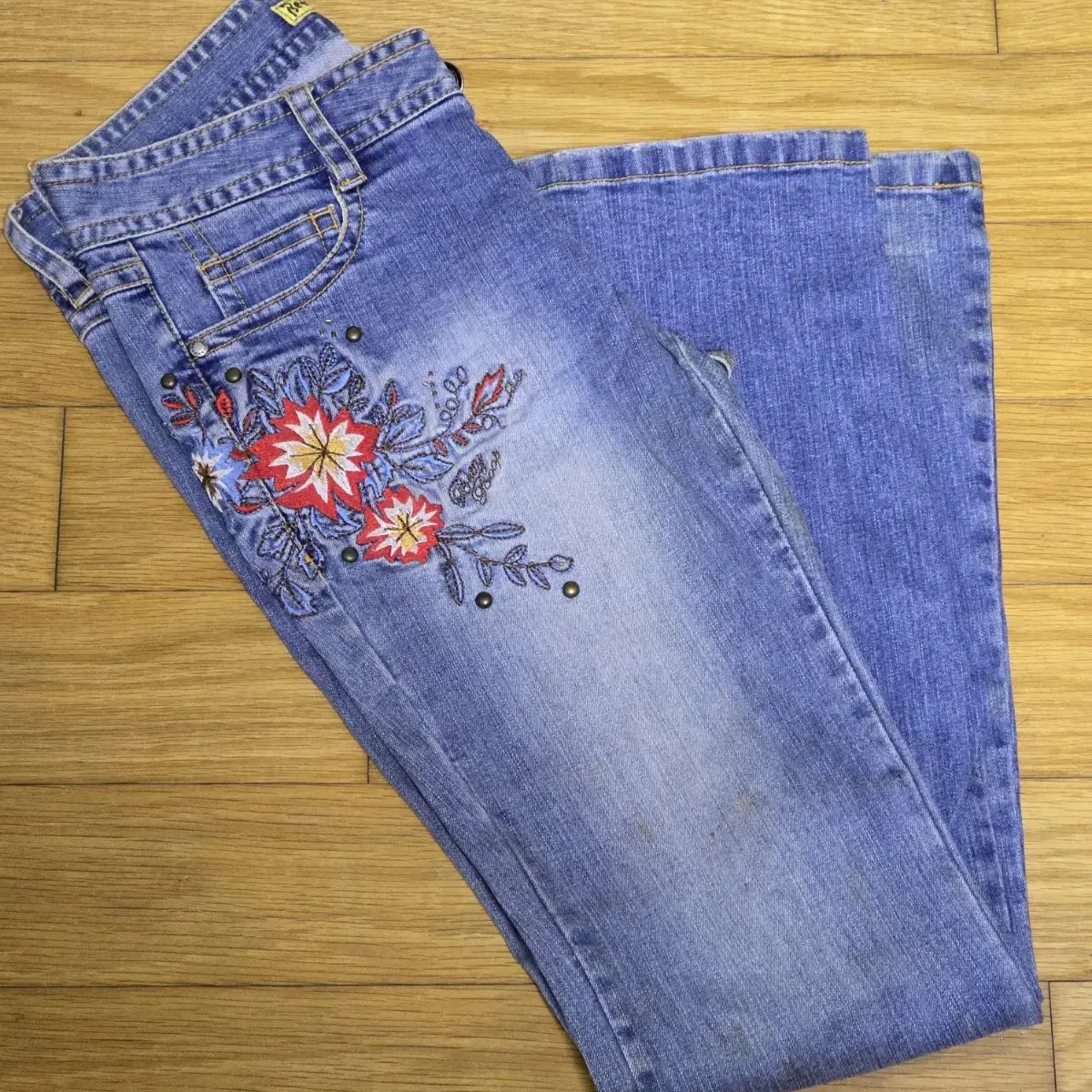 Beaty boop denim y2k 나팔바지 부츠컷 플레어컷