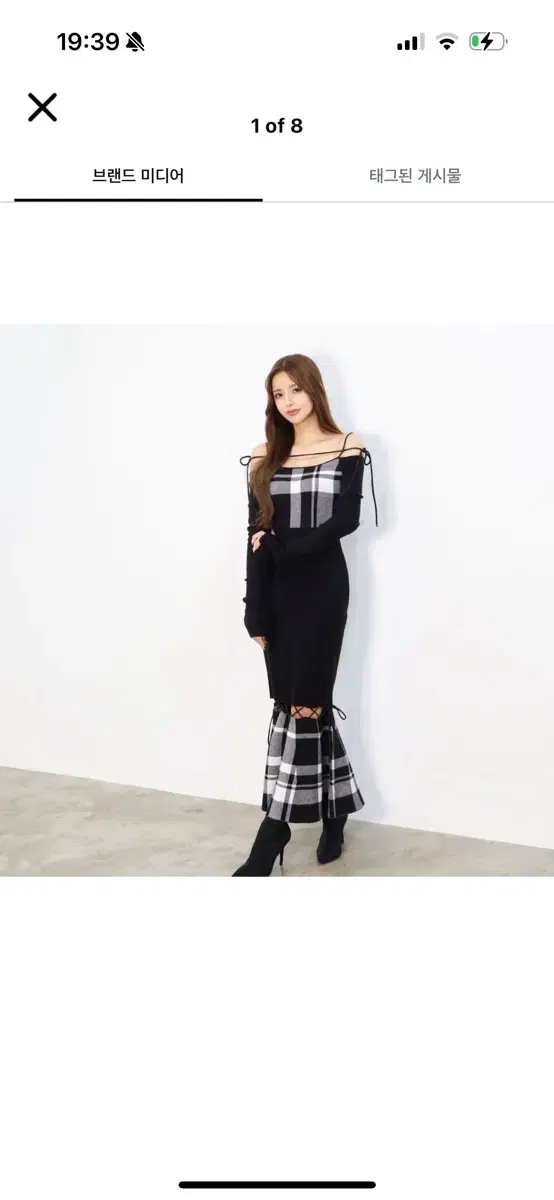 Randy String core plaid 원피스 스나계 일브