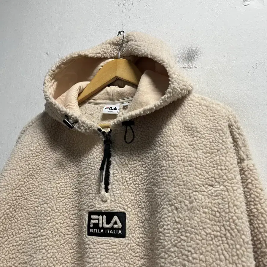 95-100 FILA 휠라 양털 뽀글이 후리스 후드티 정품