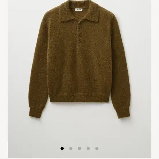 GED니트 , AKI COLLAR KNIT - OLIVE, 게드