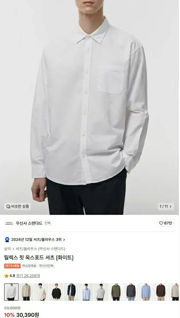 Mushinsa Relaxed Fit Oxford Shirt White/M