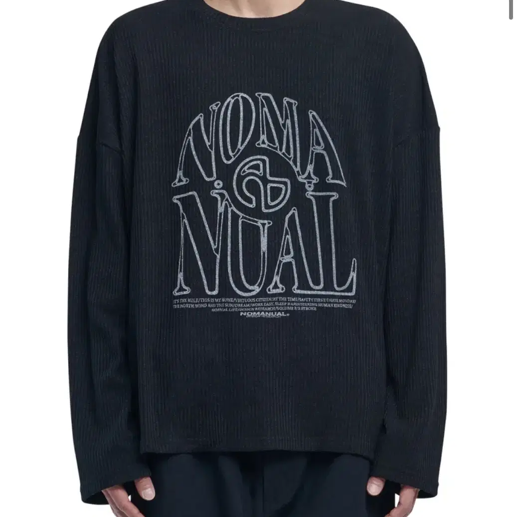 노매뉴얼 S.N.A KNIT LONG SLEEVE - BLAC