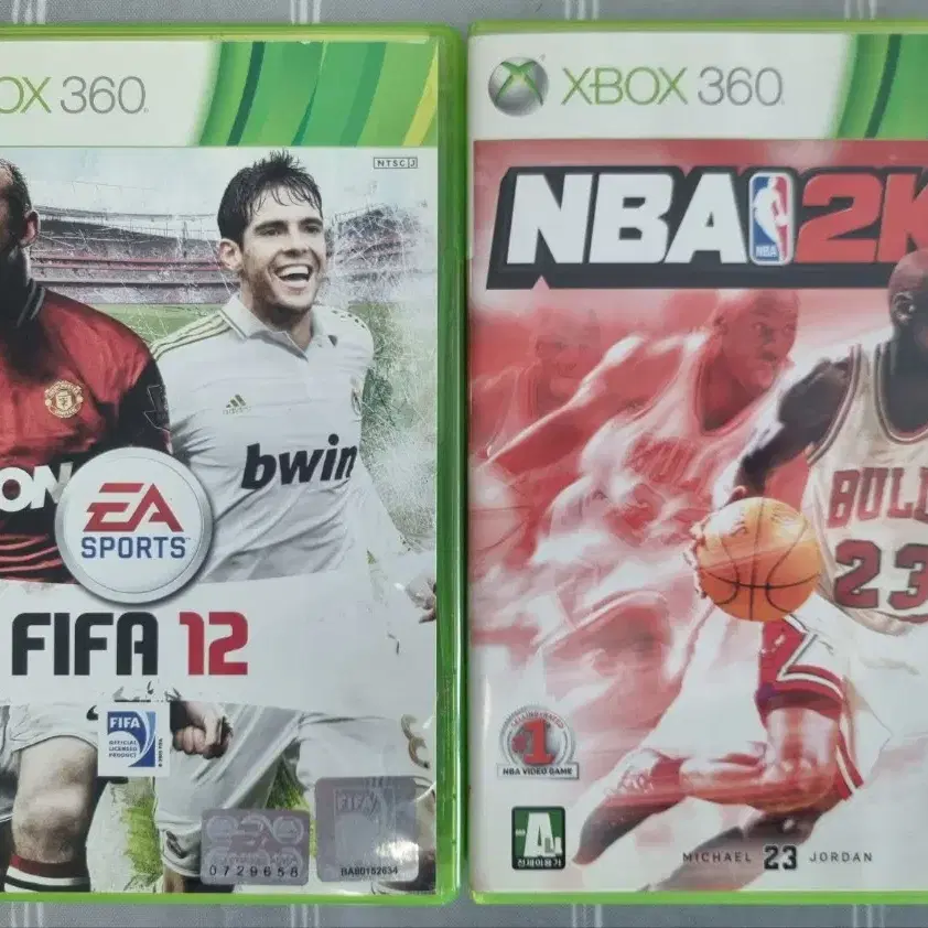 XBOX 360 게임 타이틀 2종 일괄(NBA 2K12,FIFA12)