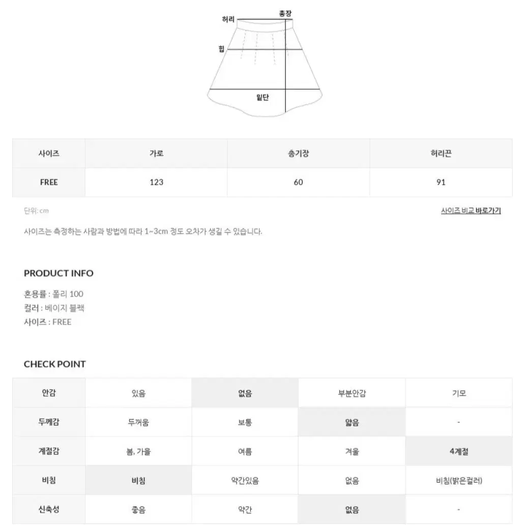 언더비 레이어드 도트 랩 스커트