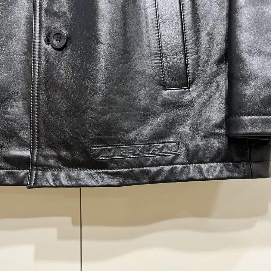 AVIREX Leather Car Coat