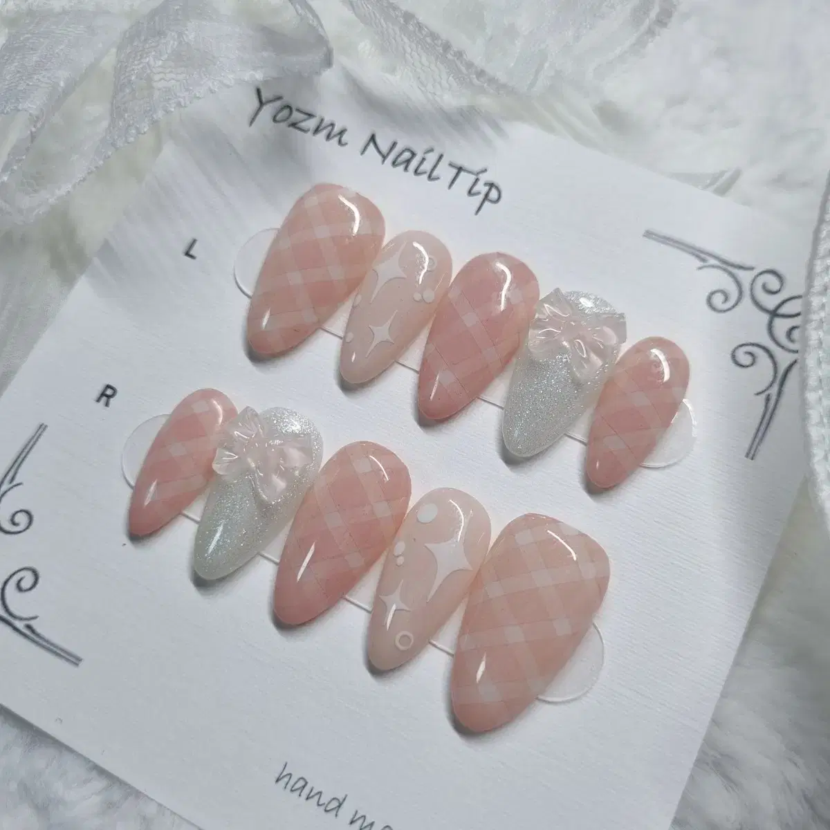 Yozm NailTip 여리여리체크ver.2