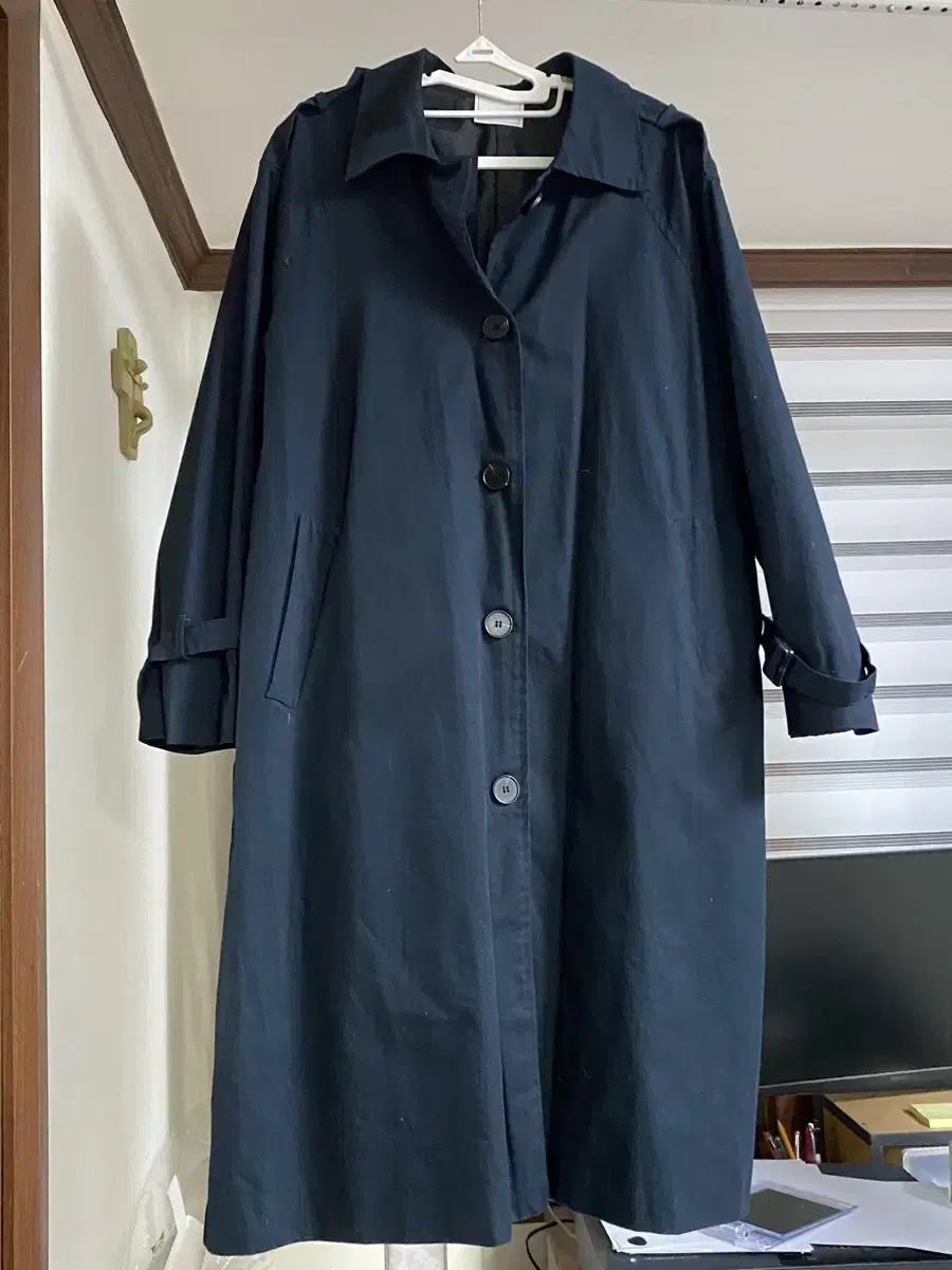 A Land Navy blue trench coat