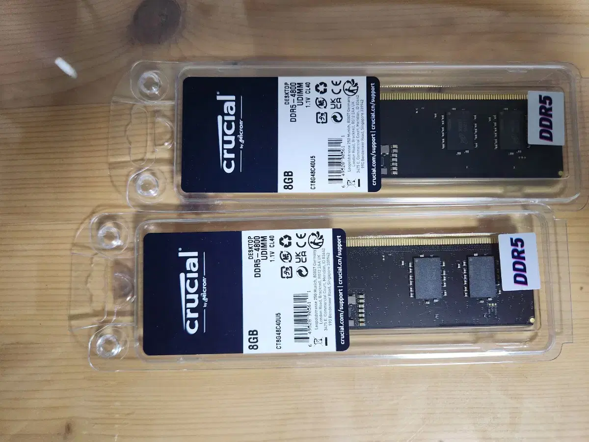 마이크론crucial ddr5-4800 cl40 8gb 2개 총16gb